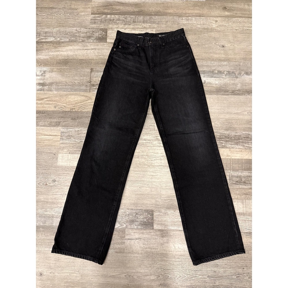 AG Adriano Goldschmied Kora High Rise Wide Leg Jeans Washed Black 25